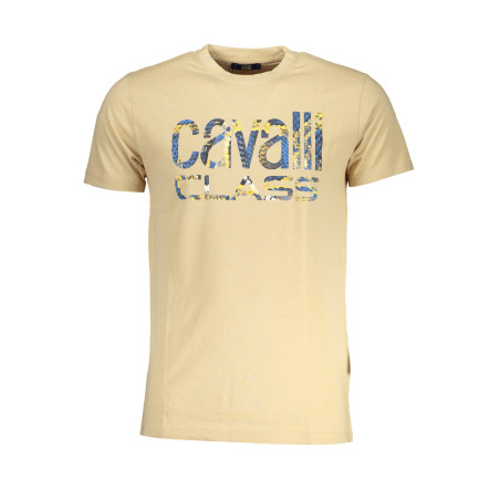CAVALLI CLASS HERREN-KURZÄRMELIGES T-SHIRT BEIGE