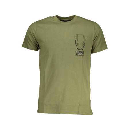 CAVALLI CLASS GRÜNES KURZÄRMELIGES HERREN-T-SHIRT