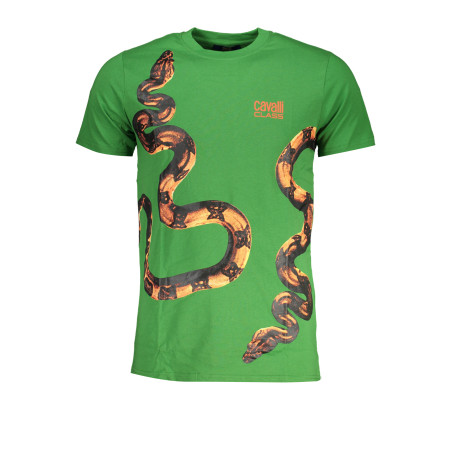 CAVALLI CLASS GRÜNES KURZÄRMELIGES HERREN-T-SHIRT