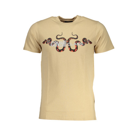 CAVALLI CLASS HERREN-KURZÄRMELIGES T-SHIRT BEIGE