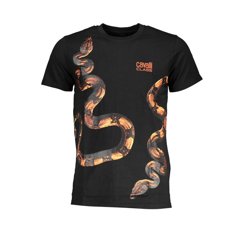 CAVALLI CLASS HERREN-KURZARM-T-SHIRT SCHWARZ