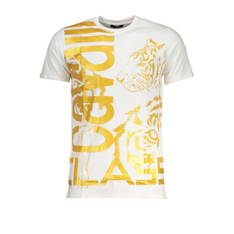 CAVALLI CLASS HERREN-KURZÄRMELIGES T-SHIRT WEISS