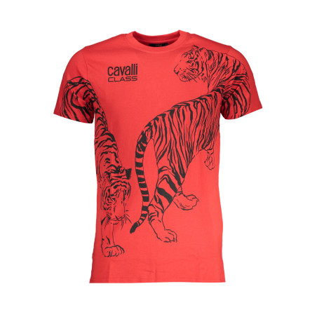 CAVALLI CLASS HERREN-KURZARM-T-SHIRT ROT