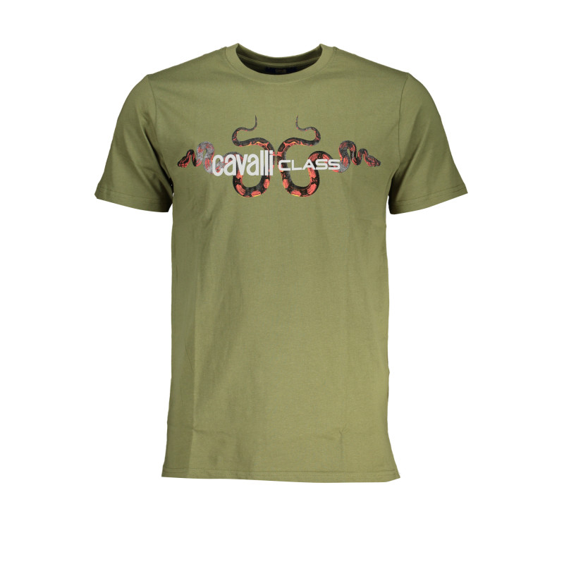 CAVALLI CLASS GRÜNES KURZÄRMELIGES HERREN-T-SHIRT