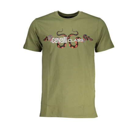 CAVALLI CLASS GRÜNES KURZÄRMELIGES HERREN-T-SHIRT