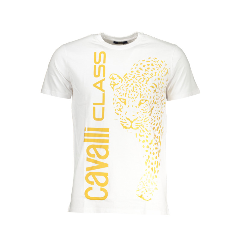 CAVALLI CLASS HERREN-KURZÄRMELIGES T-SHIRT WEISS