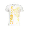 CAVALLI CLASS HERREN-KURZÄRMELIGES T-SHIRT WEISS