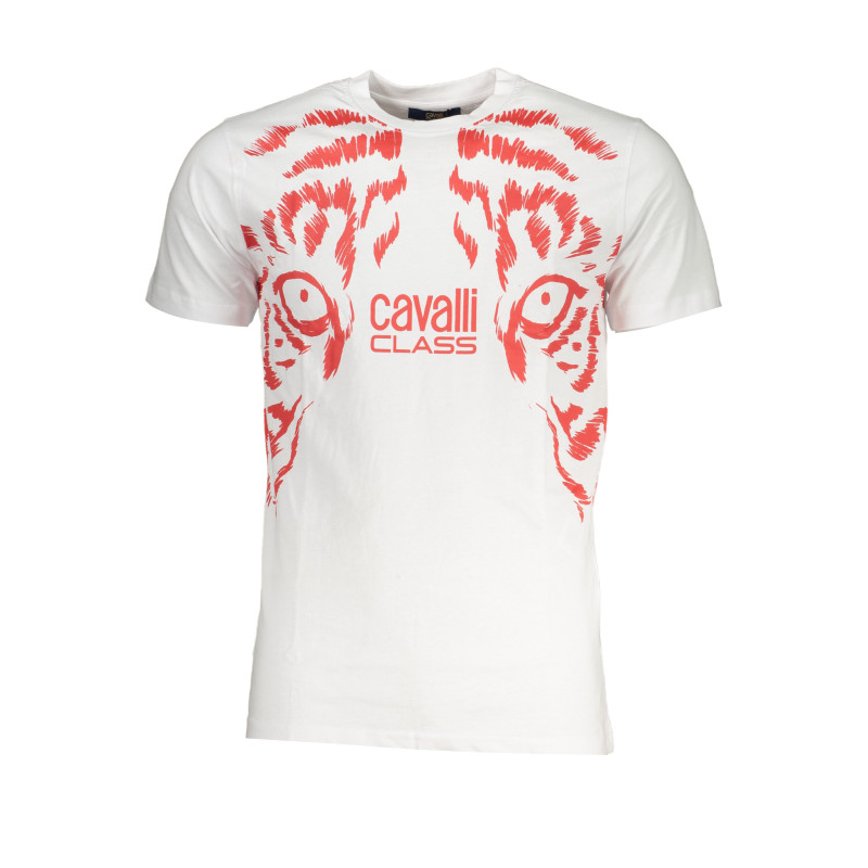 CAVALLI CLASS HERREN-KURZÄRMELIGES T-SHIRT WEISS