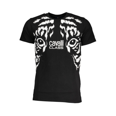 CAVALLI CLASS HERREN-KURZARM-T-SHIRT SCHWARZ