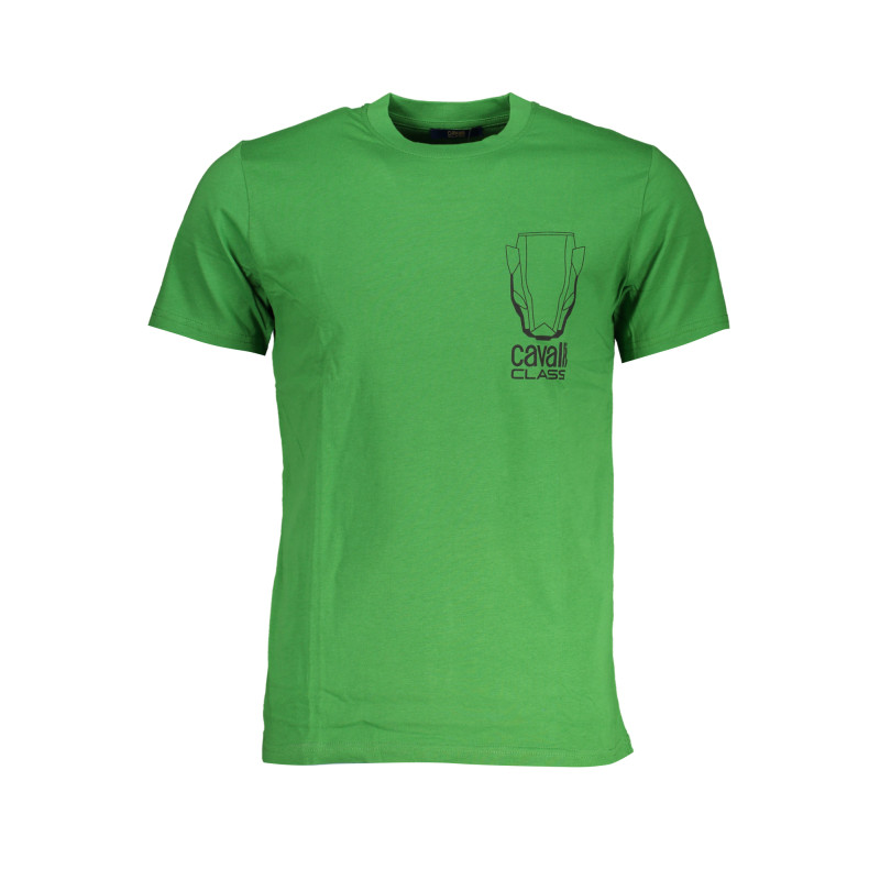CAVALLI CLASS GRÜNES KURZÄRMELIGES HERREN-T-SHIRT