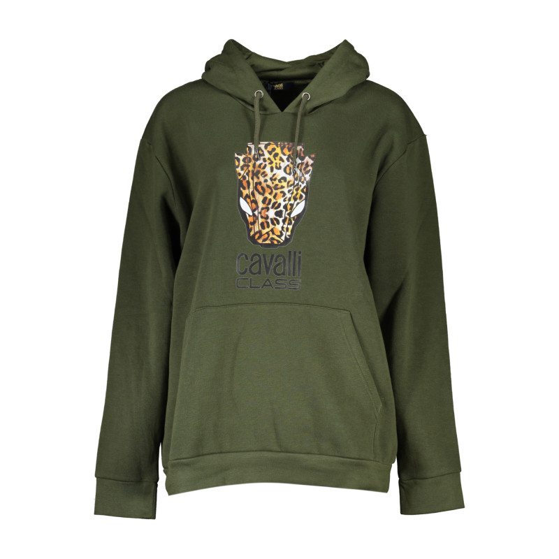 CAVALLI CLASS DAMEN-SWEATSHIRT MIT REISSVERSCHLUSS GRÜN