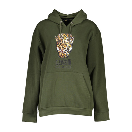 CAVALLI CLASS DAMEN-SWEATSHIRT MIT REISSVERSCHLUSS GRÜN