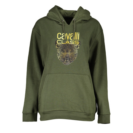 CAVALLI CLASS DAMEN-SWEATSHIRT MIT REISSVERSCHLUSS GRÜN