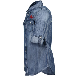 GUESS JEANS LANGÄRMELIGES HEMD FÜR MÄDCHEN BLAU