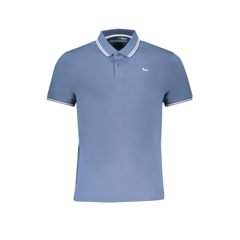 HARMONT &amp BLAINE HERREN-KURZÄRMELIGES POLOSHIRT BLAU