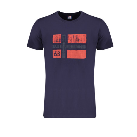 NORWEGEN 1963 HERREN-KURZARM-T-SHIRT BLAU