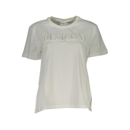 DESIGUAL DAMEN-KURZARM-T-SHIRT WEISS