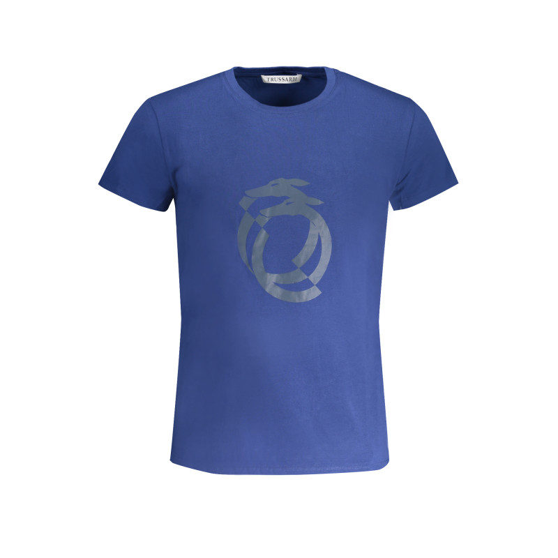 TRUSSARDI HERREN-KURZÄRMELIGES T-SHIRT BLAU