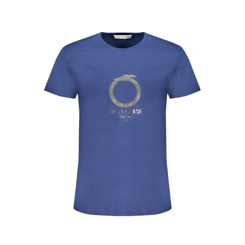 TRUSSARDI HERREN-KURZÄRMELIGES T-SHIRT BLAU