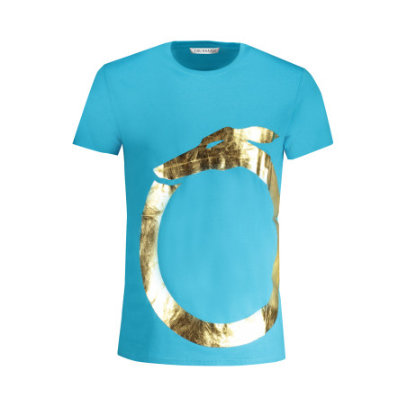TRUSSARDI HERREN-KURZARM-T-SHIRT BLAU
