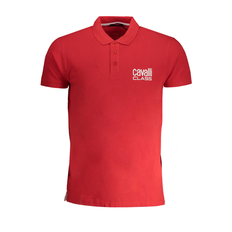 CAVALLI CLASS HERREN-KURZÄRMELIGES POLOSHIRT ROT