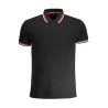 CAVALLI CLASS HERREN-KURZÄRMELIGES POLOSHIRT SCHWARZ