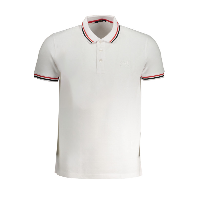 Weißes, kurzärmliges Herren-Poloshirt der Cavalli-Klasse