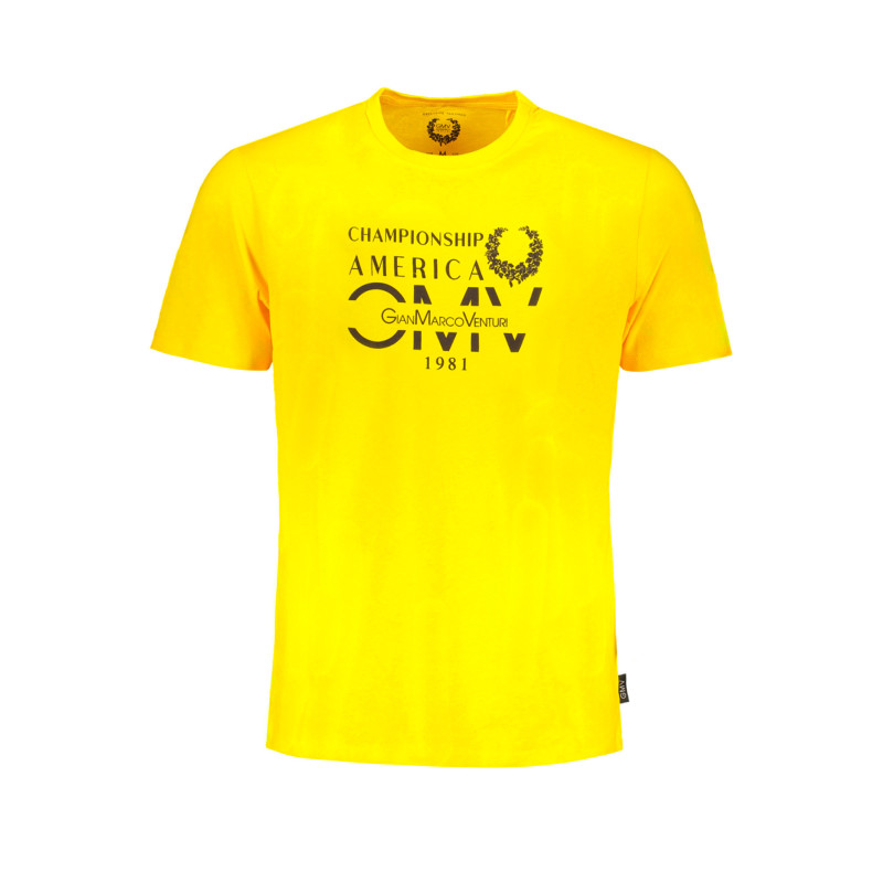 GIAN MARCO VENTURI GELBES KURZÄRMELIGES HERREN-T-SHIRT
