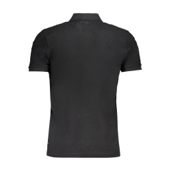 GIAN MARCO VENTURI SCHWARZES KURZÄRMELIGES POLOSHIRT FÜR HERREN