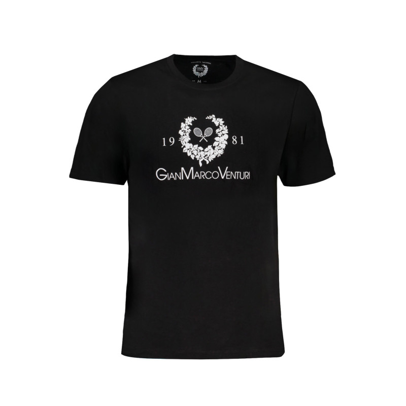 GIAN MARCO VENTURI HERREN-KURZÄRMELIGES T-SHIRT SCHWARZ