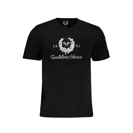 GIAN MARCO VENTURI HERREN-KURZÄRMELIGES T-SHIRT SCHWARZ