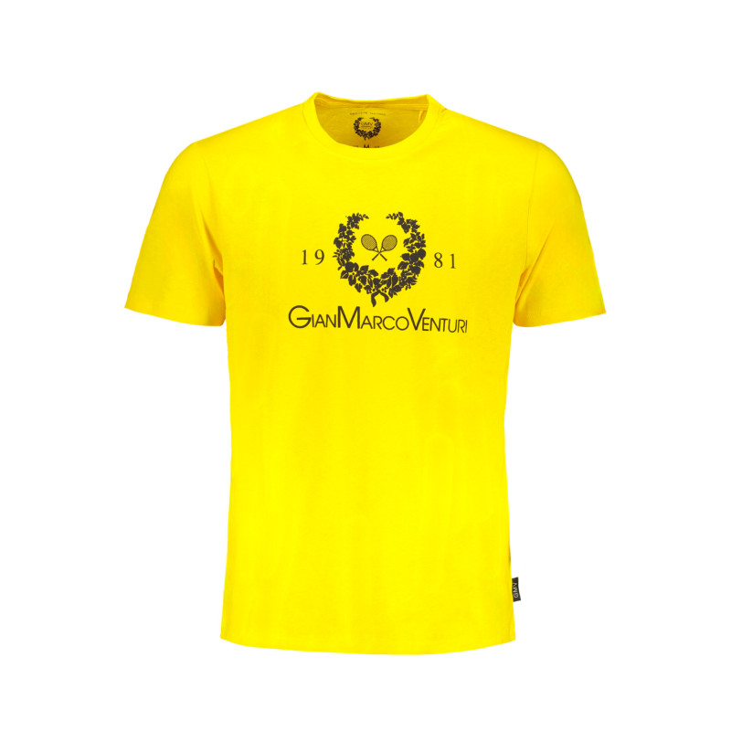 GIAN MARCO VENTURI GELBES KURZÄRMELIGES HERREN-T-SHIRT