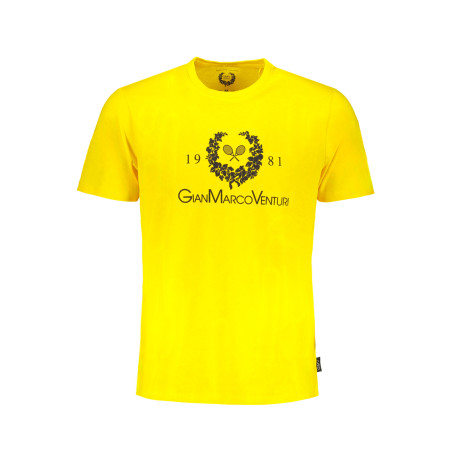 GIAN MARCO VENTURI GELBES KURZÄRMELIGES HERREN-T-SHIRT