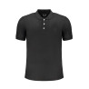 GIAN MARCO VENTURI SCHWARZES KURZÄRMELIGES POLOSHIRT FÜR HERREN