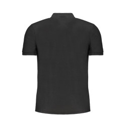 GIAN MARCO VENTURI SCHWARZES KURZÄRMELIGES POLOSHIRT FÜR HERREN
