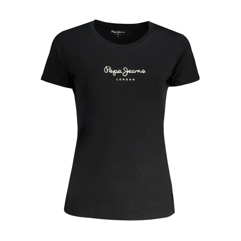 PEPE JEANS T-SHIRT MANICHE CORTE DONNA NERO