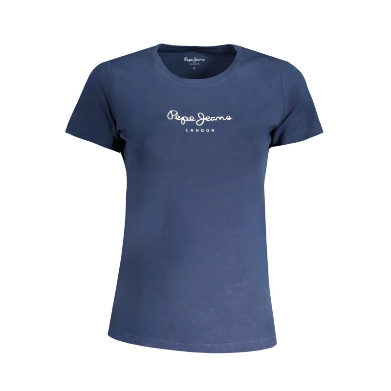 PEPE JEANS T-SHIRT MANICHE CORTE DONNA BLU