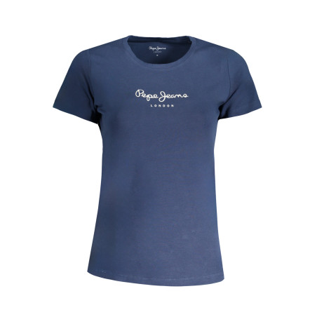 PEPE JEANS T-SHIRT MANICHE CORTE DONNA BLU