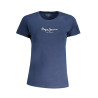 PEPE JEANS T-SHIRT MANICHE CORTE DONNA BLU