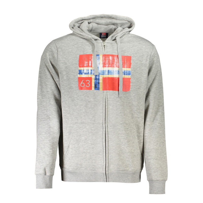 NORWEGEN 1963 GRAUES REISSVERSCHLUSS-SWEATSHIRT FÜR HERREN