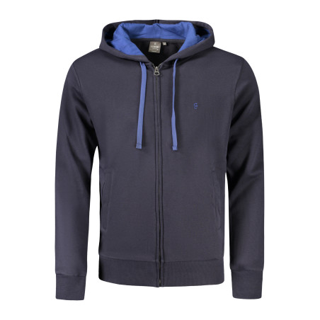 COVERI MOVING MEN&39S BLUE ZIP-UP SWEATSHIRT