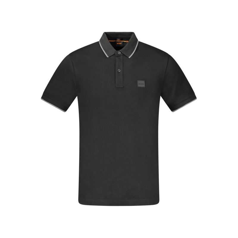 HUGO BOSS POLO MANICHE CORTE UOMO NERO