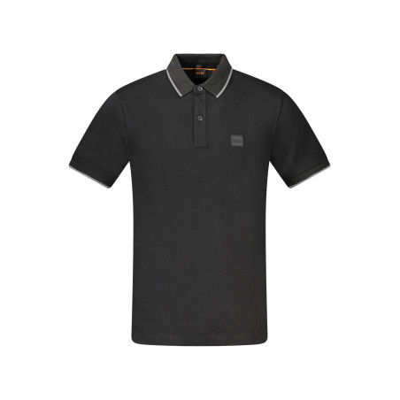HUGO BOSS POLO MANICHE CORTE UOMO NERO