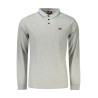 NORWAY 1963 MEN&39S LONG SLEEVE POLO SHIRT GREY
