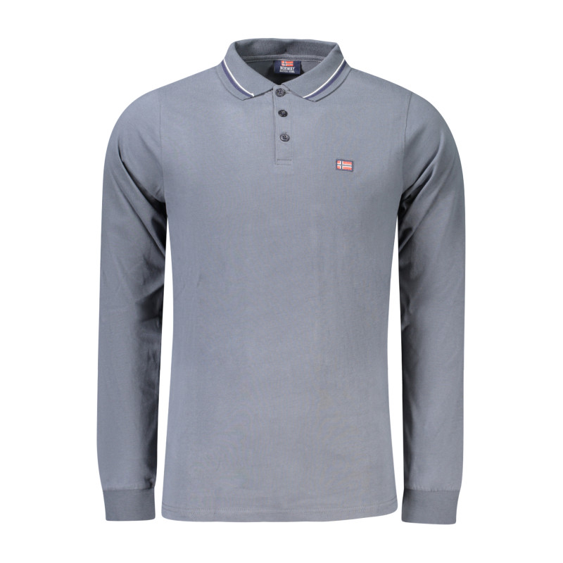 NORWAY 1963 POLO MANICHE LUNGHE UOMO GRIGIO