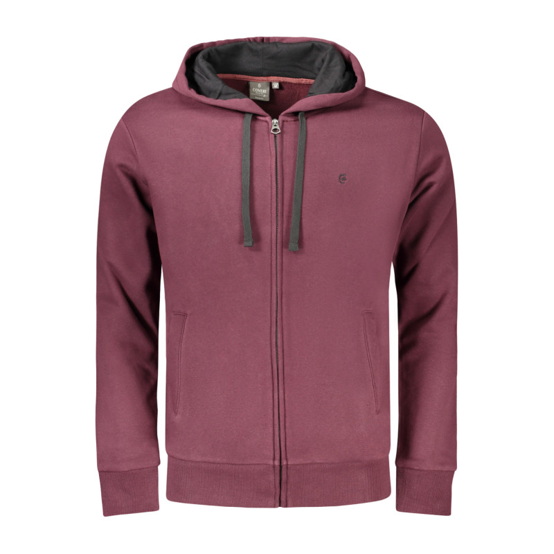 COVERI MOVING RED HERREN SWEATSHIRT MIT REISSVERSCHLUSS