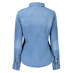 GUESS JEANS CAMICIA MANICHE LUNGHE DONNA BLU