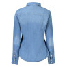 GUESS JEANS CAMICIA MANICHE LUNGHE DONNA BLU