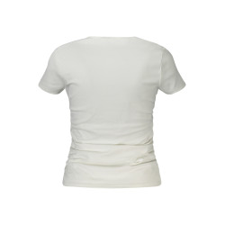 GUESS JEANS T-SHIRT MANICHE CORTE DONNA BIANCO
