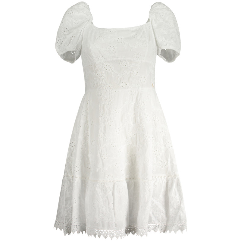 GUESS JEANS KURZES KLEID FRAUEN WEISS